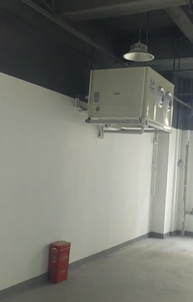 食品倉庫整體制冷恒溫，應用蒸發冷省電空調（臥式射流30機型）